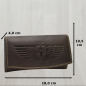 Preview: RFID Schutz Große Leder Damen Brieftasche Vintage mit Adler Motiv Biker Geldbörse
